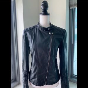 H&M Moto Faux Leather Black Jacket Biker style